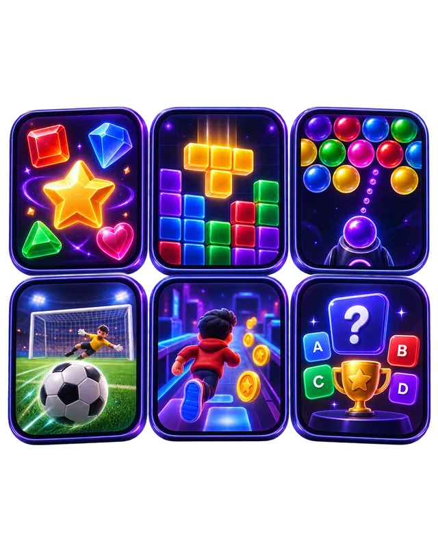 Games available through the platform